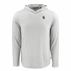 Los Angeles Angels Cutter & Buck Coastline Epic Comfort Recycled Eco Hoodie Long Sleeve T-Shirt - Gray Hoodies