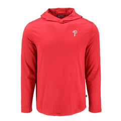 Philadelphia Phillies Cutter & Buck Coastline Epic Comfort Recycled Eco Hoodie Long Sleeve T-Shirt - Red Hoodies
