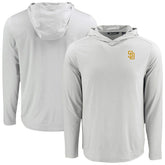 San Diego Padres Cutter & Buck Coastline Epic Comfort Recycled Eco Hoodie Long Sleeve T-Shirt - Gray Hoodies