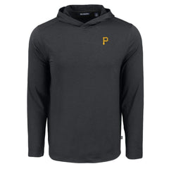 Pittsburgh Pirates Cutter & Buck Coastline Epic Comfort Recycled Eco Hoodie Long Sleeve T-Shirt - Black Hoodies
