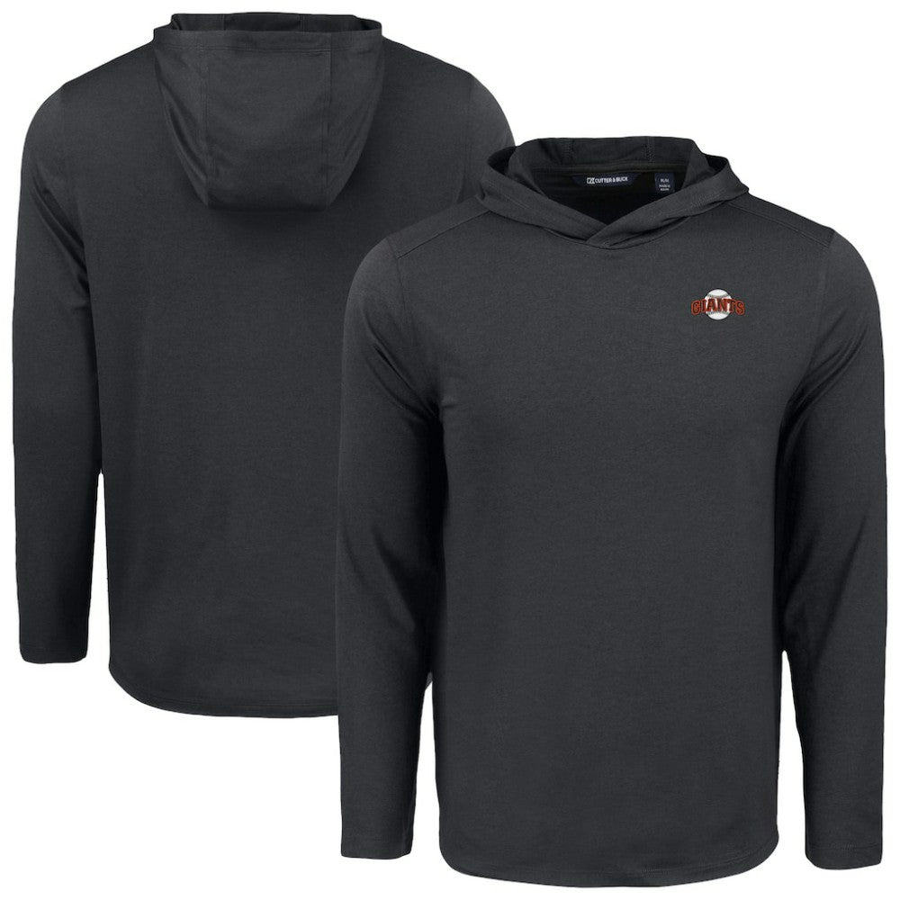 San Francisco Giants Cutter & Buck Coastline Epic Comfort Recycled Eco Hoodie Long Sleeve T-Shirt - Black Hoodies