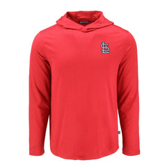 St. Louis Cardinals Cutter & Buck Coastline Epic Comfort Recycled Eco Hoodie Long Sleeve T-Shirt - Red Hoodies