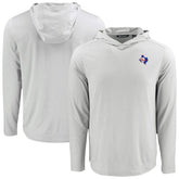 Texas Rangers Cutter & Buck Coastline Epic Comfort Recycled Eco Hoodie Long Sleeve T-Shirt - Gray Hoodies
