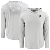 Washington Nationals Cutter & Buck Coastline Epic Comfort Recycled Eco Hoodie Long Sleeve T-Shirt - Gray Hoodies