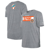 Miami Dolphins New Era 3rd Down High Density Print T-Shirt - Gray T-shirts