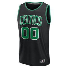 Boston Celtics Youth Fast Break Custom Replica Jersey Black Statement Edition - Fanatics