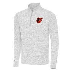 Baltimore Orioles Antigua Cause Quarter-Zip Top - Gray/White Tops