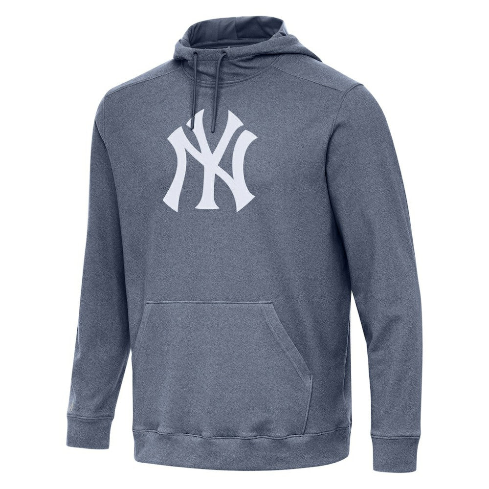 New York Yankees Antigua Cloud Pullover Hoodie - Heather Navy Hoodies