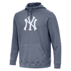New York Yankees Antigua Cloud Pullover Hoodie - Heather Navy Hoodies