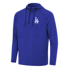 Los Angeles Dodgers Antigua Spikes Quarter-Zip Pullover Hoodie - Heather Royal Hoodies
