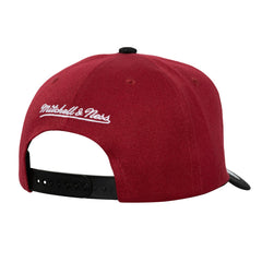 Miami Heat Underarch Two-Tone Pro Crown Snapback Hat Red/Black - Mitchell & Ness