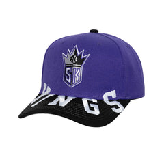 Sacramento Kings Underarch Two-Tone Pro Crown Snapback Hat Purple/Black - Mitchell & Ness