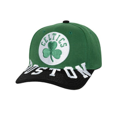 Boston Celtics Underarch Two-Tone Pro Crown Snapback Hat Kelly Green/Black - Mitchell & Ness