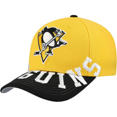 Pittsburgh Penguins Mitchell & Ness Underarch Two-Tone Pro Crown Snapback Hat - Gold/Black | US 201994438