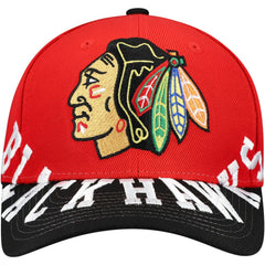 Chicago Blackhawks Mitchell & Ness Underarch Two-Tone Pro Crown Snapback Hat - Red/Black | US 201994440