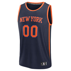 New York Knicks Fast Break Custom Jersey Statement Edition Navy - Fanatics