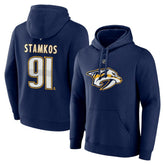 Steven Stamkos Nashville Predators Fanatics Authentic Stack Name & Number Tri-Blend Pullover Hoodie - Navy | US 201994667