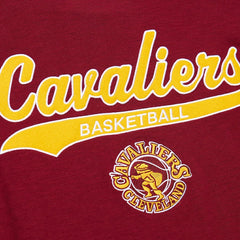 Cleveland Cavaliers Hardwood Classics Felt Applique Slub T-Shirt Wine - Mitchell & Ness