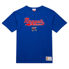 Denver Nuggets Hardwood Classics Felt Applique Slub T-Shirt Royal - Mitchell & Ness outlet