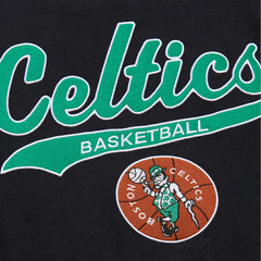 Boston Celtics Hardwood Classics Felt Applique Slub T-Shirt Black - Mitchell & Ness