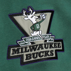 Milwaukee Bucks Hardwood Classics All Over 4.0 Pullover Sweatshirt Heather Gray - Mitchell & Ness
