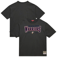 Golden State Warriors Women's Hardwood Classics Oversized Boyfriend T-Shirt Charcoal - Mitchell & Ness