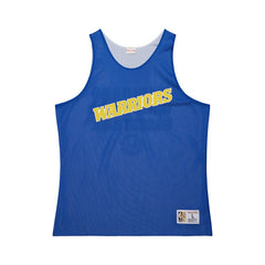 Golden State Warriors Hardwood Classics Reversible Mesh Practice Jersey Royal/White - Mitchell & Ness