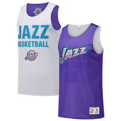 Utah Jazz Hardwood Classics Reversible Mesh Practice Jersey Purple - Mitchell & Ness