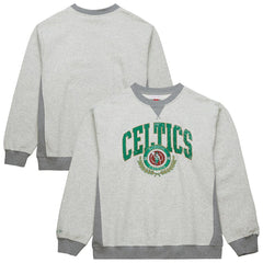 Boston Celtics Vintage Logo Pullover Sweatshirt Heather Gray - Mitchell & Ness