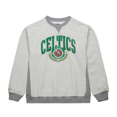Boston Celtics Vintage Logo Pullover Sweatshirt Heather Gray - Mitchell & Ness