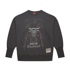 Chicago Bulls Women's Hardwood Classics Lightweight Pullover Sweatshirt Charcoal - Mitchell & Ness