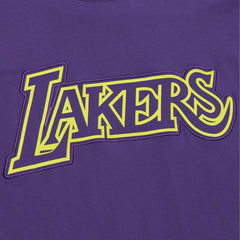 Los Angeles Lakers Hardwood Classics Neon Nights Premium T-Shirt Purple - Mitchell & Ness