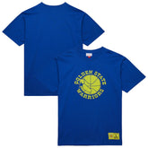 Golden State Warriors Hardwood Classics Neon Nights Premium T-Shirt Royal - Mitchell & Ness