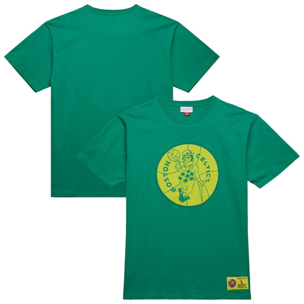 Boston Celtics Hardwood Classics Neon Nights Premium T-Shirt Kelly Green - Mitchell & Ness