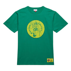 Boston Celtics Hardwood Classics Neon Nights Premium T-Shirt Kelly Green - Mitchell & Ness