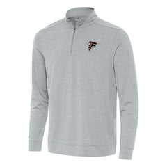 Atlanta Falcons Antigua Bright Quarter-Zip Top - Heather Gray Tops