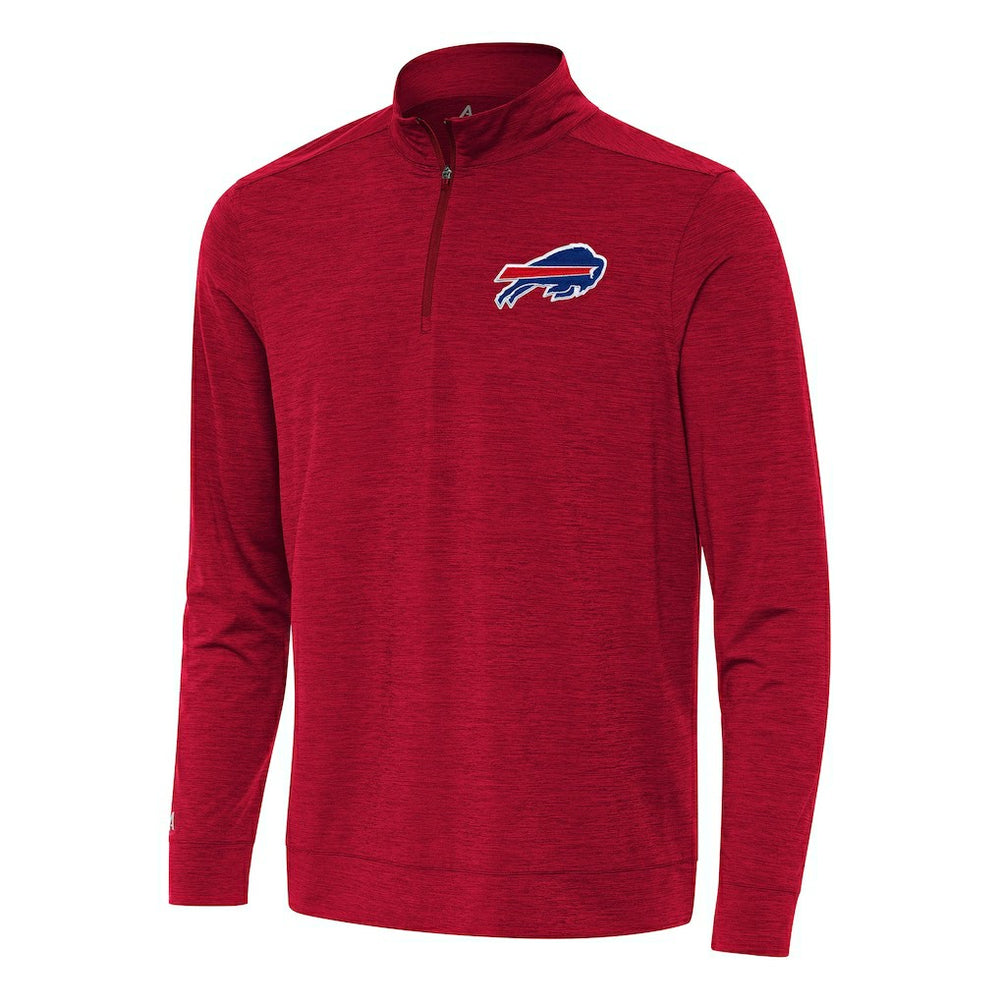 Buffalo Bills Antigua Bright Quarter-Zip Top - Heather Red Tops