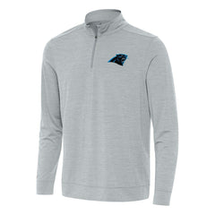 Carolina Panthers Antigua Bright Quarter-Zip Top - Heather Gray Tops