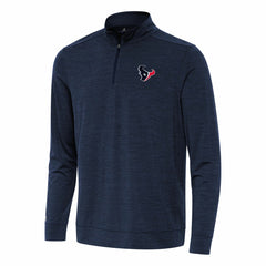 Houston Texans Antigua Bright Quarter-Zip Top - Heather Navy Tops