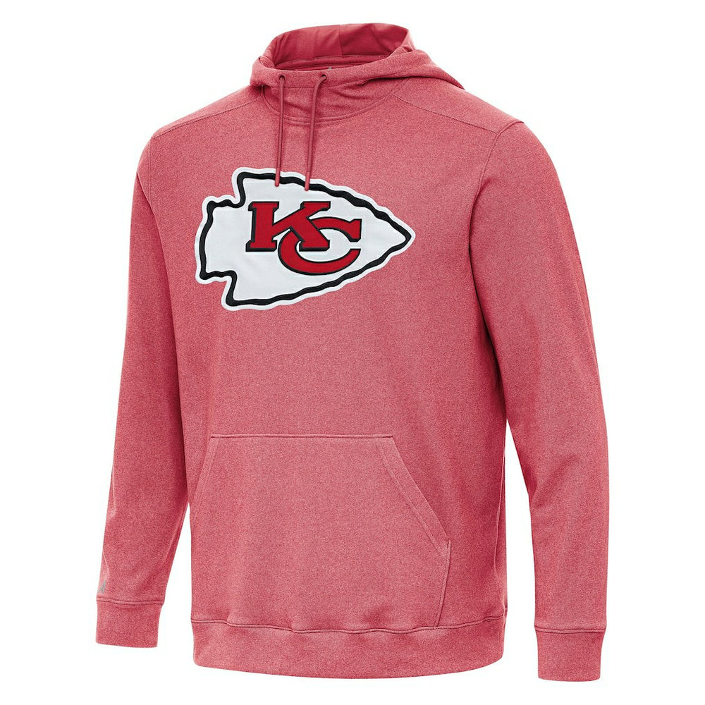 Kansas City Chiefs Antigua Cloud Pullover Hoodie - Heather Red Hoodies