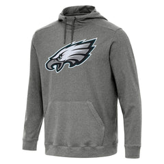 Philadelphia Eagles Antigua Cloud Pullover Hoodie - Heather Black Hoodies