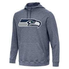 Seattle Seahawks Antigua Cloud Pullover Hoodie - Heather College Navy Hoodies