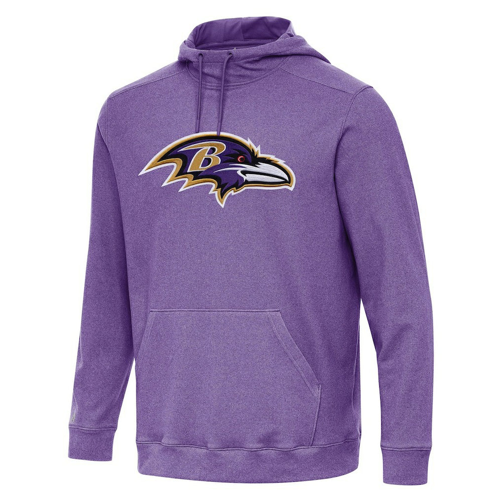 Baltimore Ravens Antigua Cloud Pullover Hoodie - Heather Purple Hoodies
