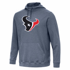 Houston Texans Antigua Cloud Pullover Hoodie - Heather Navy Hoodies