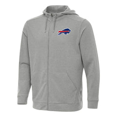 Buffalo Bills Antigua Effortless Full-Zip Hoodie - Heather Gray Hoodies