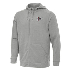 Atlanta Falcons Antigua Effortless Full-Zip Hoodie - Heather Gray Hoodies