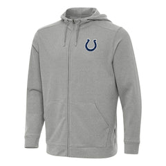 Indianapolis Colts Antigua Effortless Full-Zip Hoodie - Heather Gray Hoodies