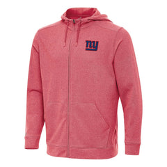 New York Giants Antigua Effortless Full-Zip Hoodie - Heather Red Hoodies
