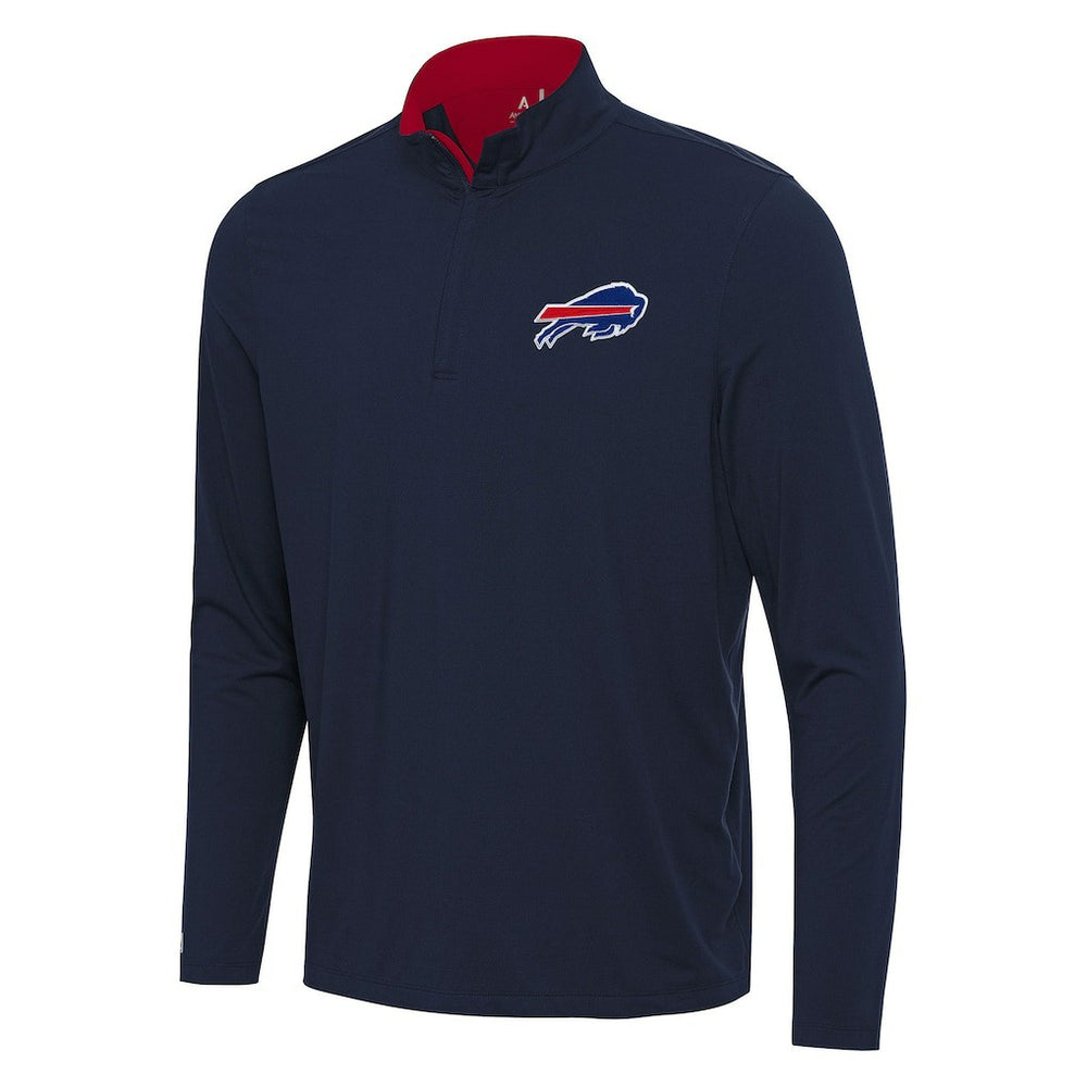 Buffalo Bills Antigua Content Quarter-Zip Pullover Top - Navy/Red Pullover