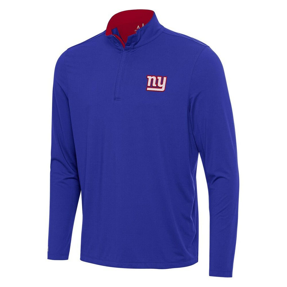New York Giants Antigua Content Quarter-Zip Pullover Top - Royal/Red Pullover